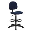 Flash Furniture Navy Blue Patterned Fabric Drafting Chair - Office BT-659-NVY-GG